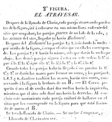 Los cazadores danse de groupe 19ème siècle description figure 2 traversez